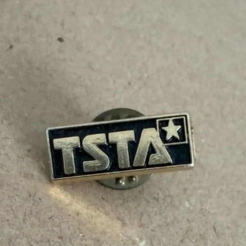 Vtg. TSTA Texas State teachers Association Silver lapel pin
